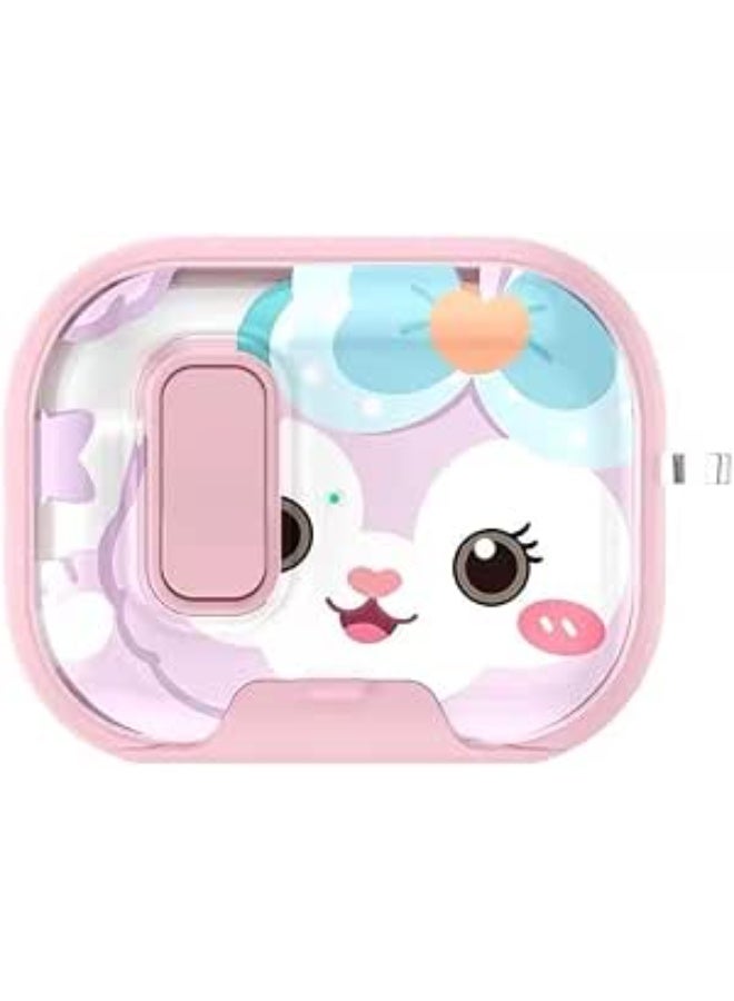Cute Latch Painted All-inclusive Case For AirPods Pro 2 2025 Cover with Switch Safety Lock+Bottom Stand Bracket (cute cat, AirPods Pro 2) - Image 1